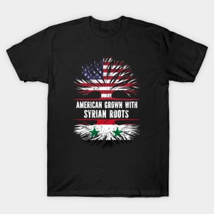 American Grown with Syrian Roots USA Flag T-Shirt